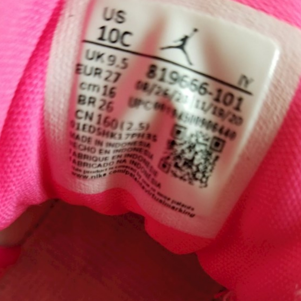 Rare Jordan Retro 12 Arctic Pink sneakers Athletic shoes nike 10c ps ice cream - Picture 6 of 6